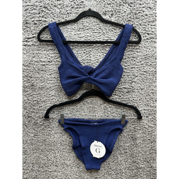 Hunza G Juno Bikini in Navy Blue - Classic Coverage - One Size NWT $255 - Picture 1 of 7